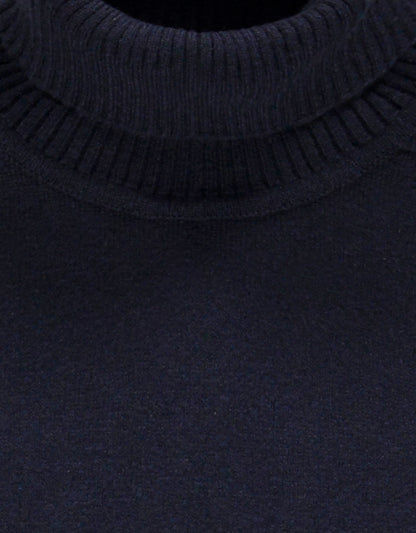 William Lockie Rollkragenpullover aus Lammwolle | Marineblau
