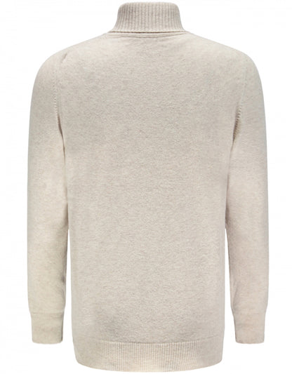 William Lockie Rollkragenpullover aus Lammwolle | Beige