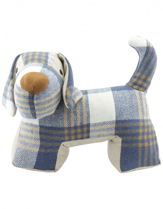 Tweed-Türstopper | Hundeblau