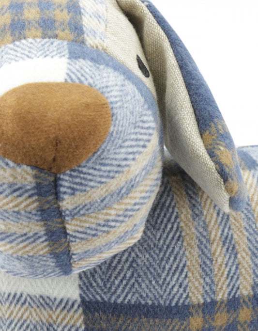 Tweed-Türstopper | Hundeblau