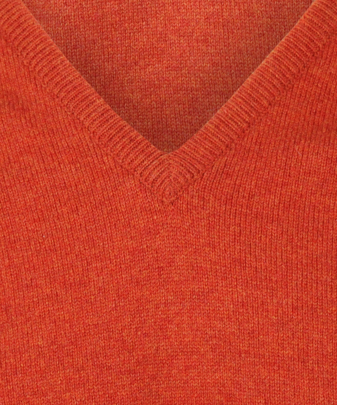 Pullover Lambswool dutch fit v-neck | Brown