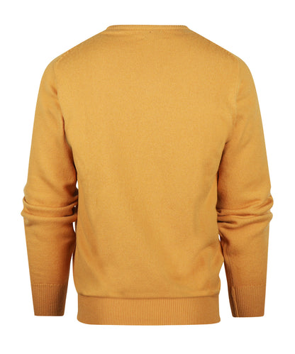 Pullover aus Lammwolle, holländische Passform, V-Ausschnitt | Erntegold