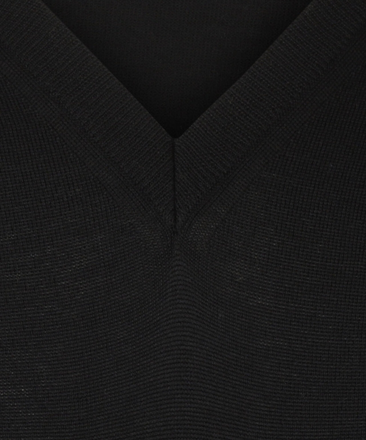 Merino V-Hals Pullover | Zwart