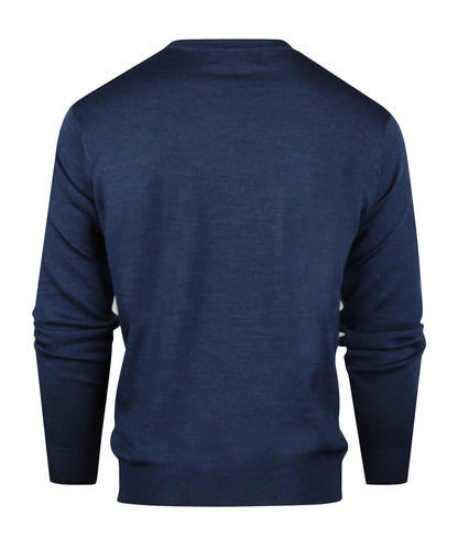 Merino V-Hals Pullover | Donker Blauw