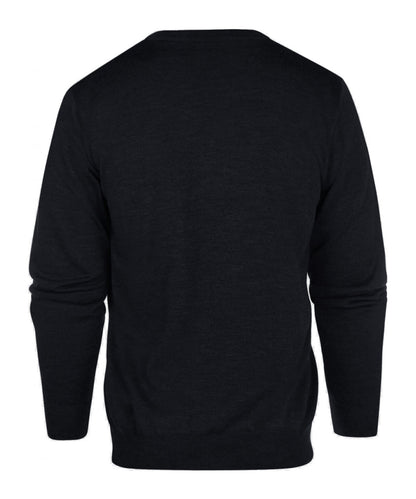 Merino wool v-neck sweater | Blue-grey
