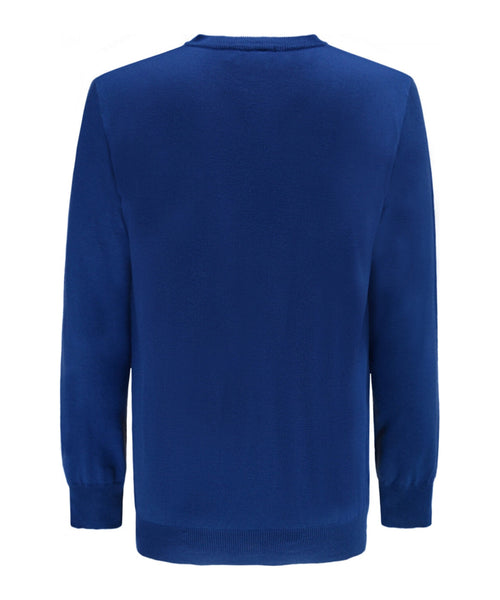 Pullover merino wool v-neck | Cobalt