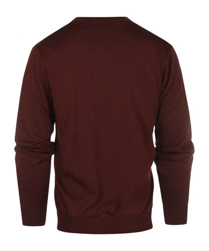 Merino V-Hals Pullover | Bordeaux
