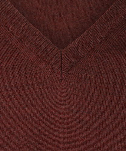 Merino V-Hals Pullover | Bordeaux