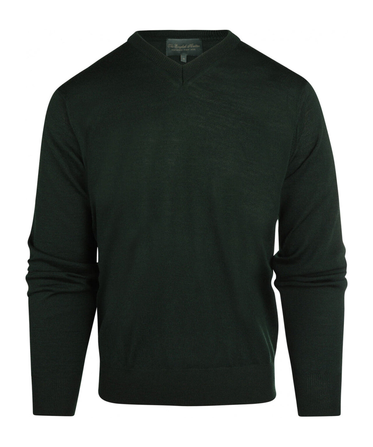 Merino V-Hals Pullover | Fles Groen