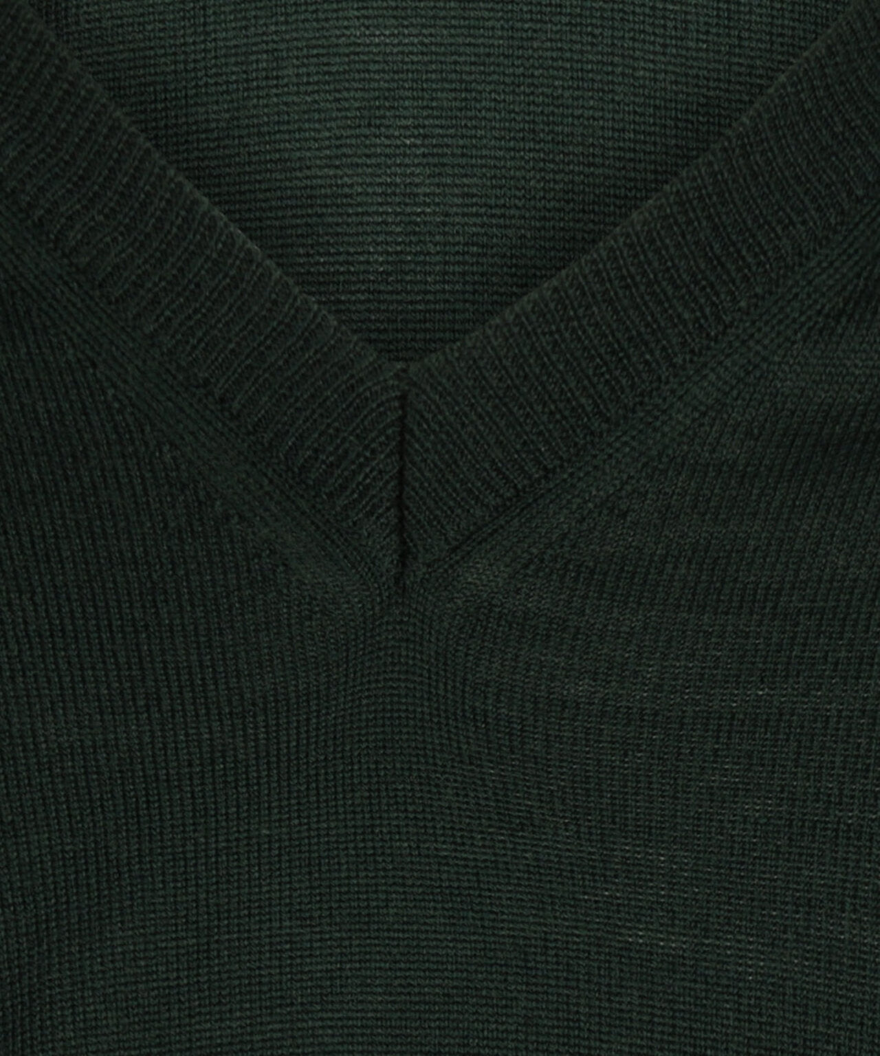 Merino V-Hals Pullover | Fles Groen
