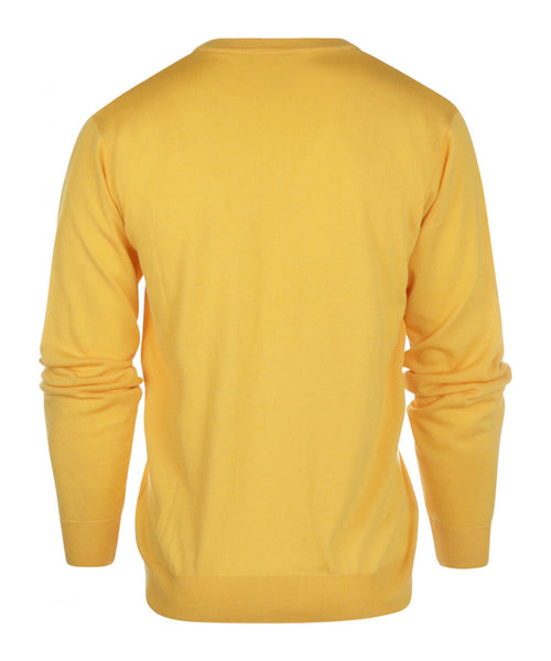 Merino wool v-neck sweater | Yellow