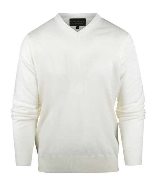 Pullover merino wool v-neck | Wool White
