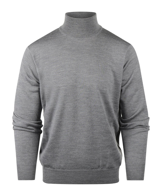 Rollkragenpullover aus Merinowolle | Grau
