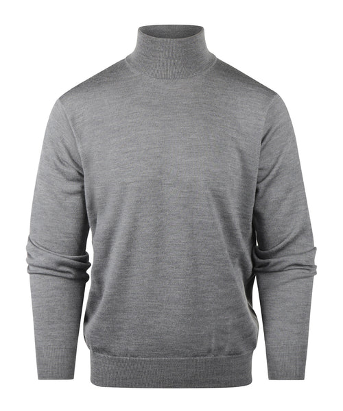 Merino wool turtleneck sweater | Grey