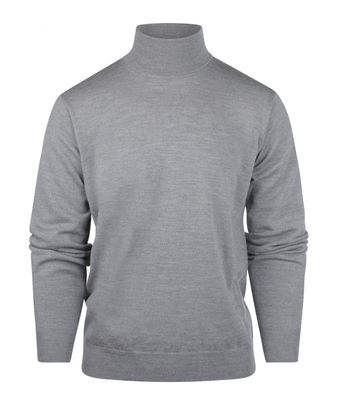 Rollkragenpullover aus Merinowolle | Mittelgrau