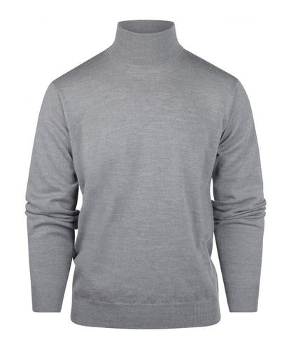 Rollkragenpullover aus Merinowolle | Mittelgrau