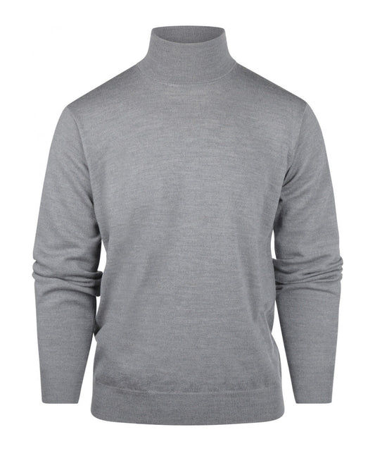 Rollkragenpullover aus Merinowolle | Mittelgrau