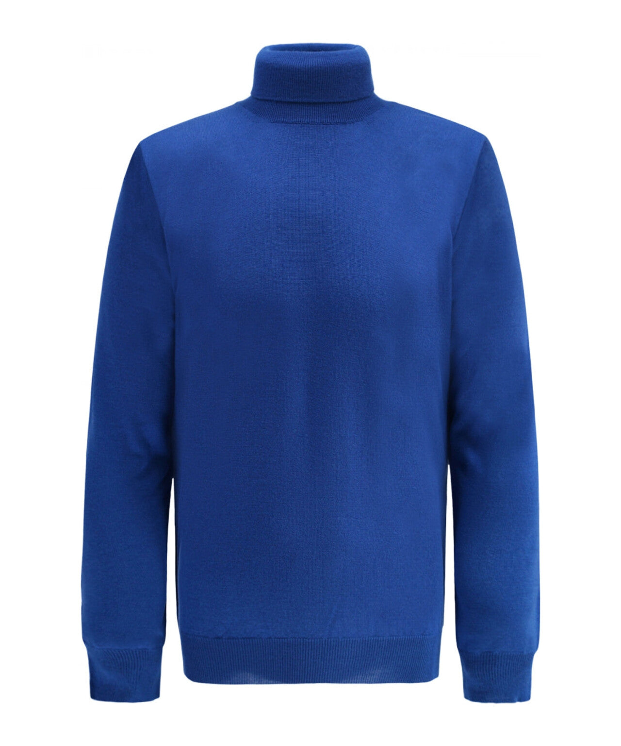 Rollkragenpullover aus Merinowolle | Kobalt