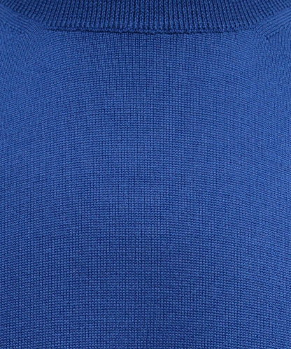 Rollkragenpullover aus Merinowolle | Kobalt