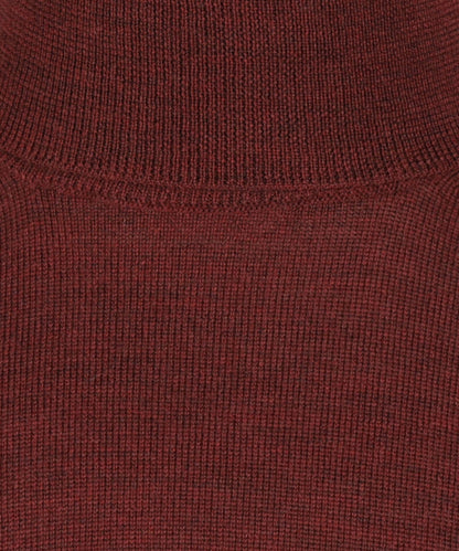 Rollkragenpullover aus Merinowolle | Bordeaux
