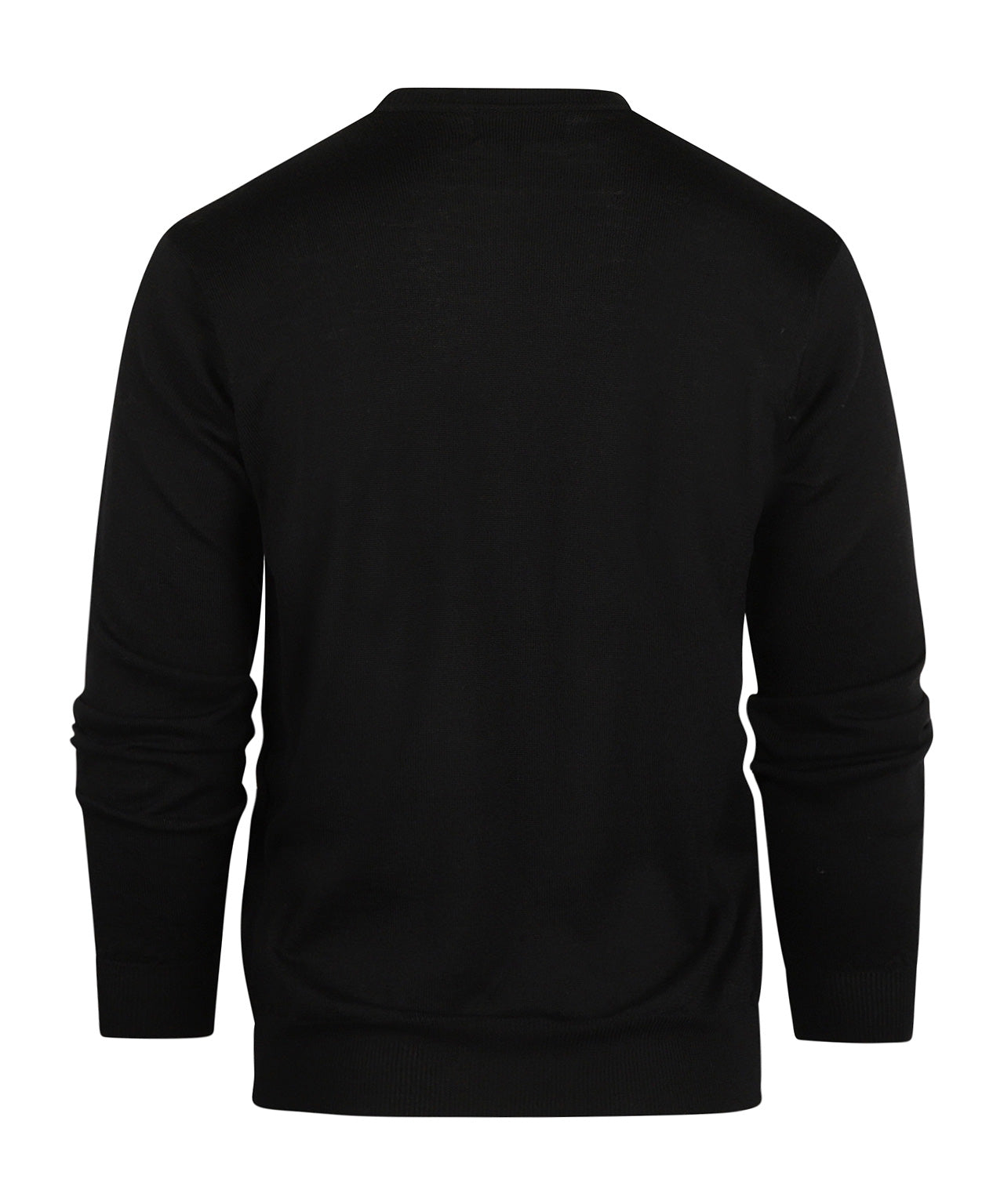Merino Ronde Hals Pullover | Zwart
