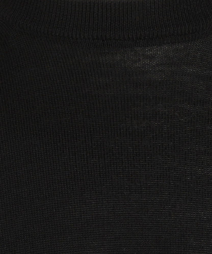 Merino Ronde Hals Pullover | Zwart