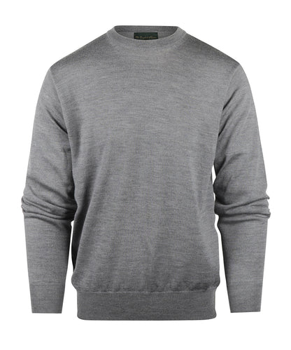 Merinowollpullover mit Rundhalsausschnitt | Grau