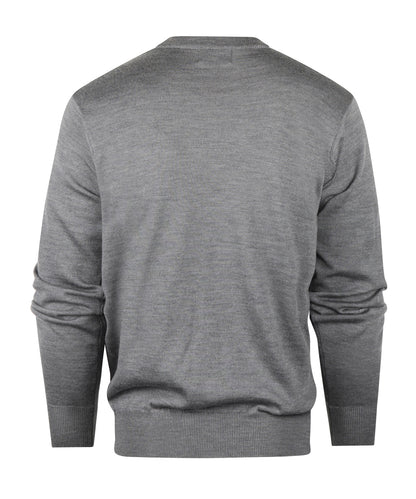 Merinowollpullover mit Rundhalsausschnitt | Grau