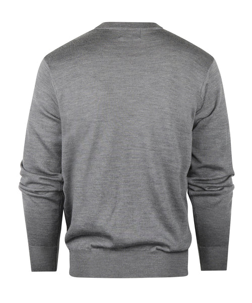 Merino wool crew neck sweater | Grey