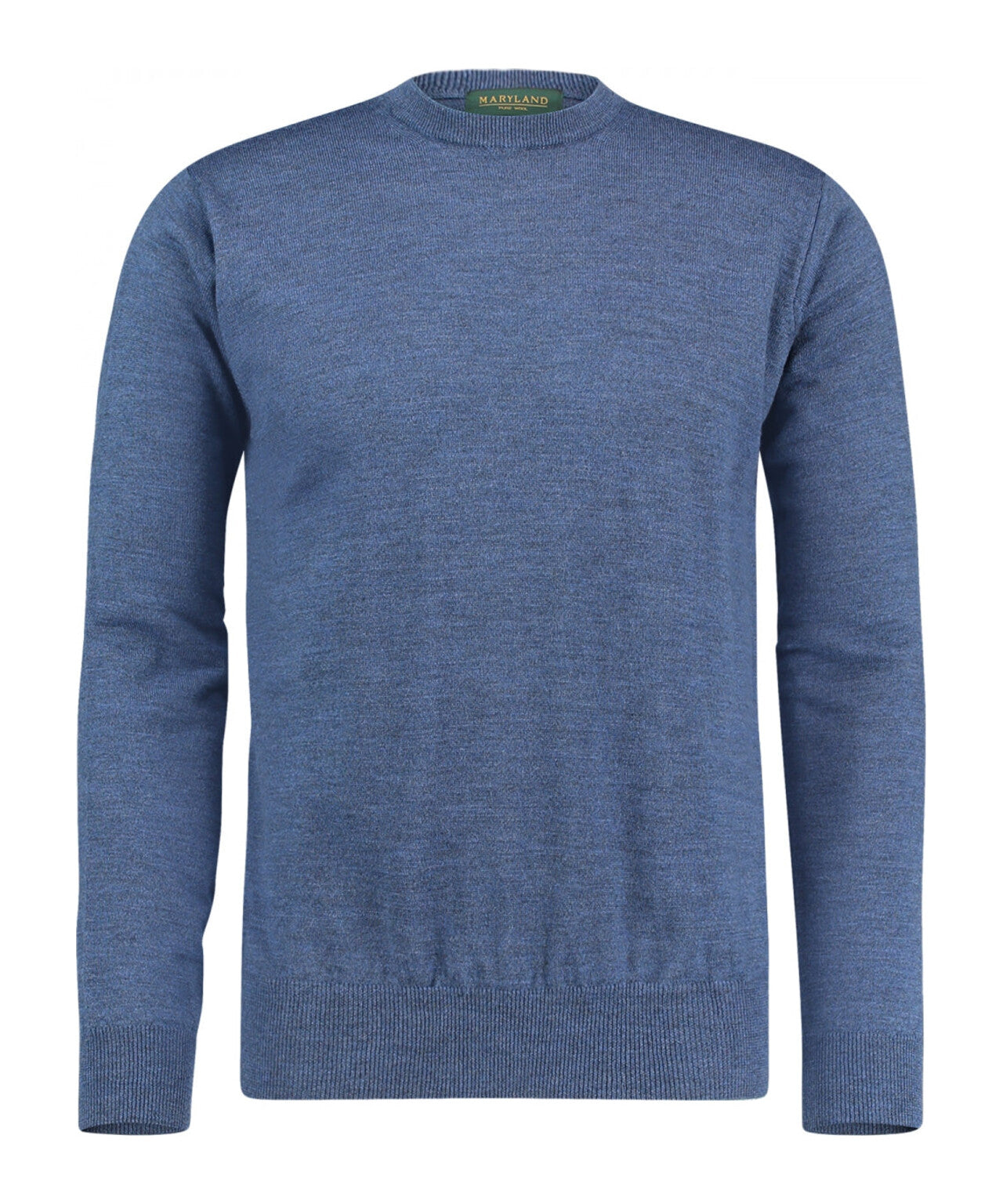 Merinowollpullover mit Rundhalsausschnitt | Hellindigo