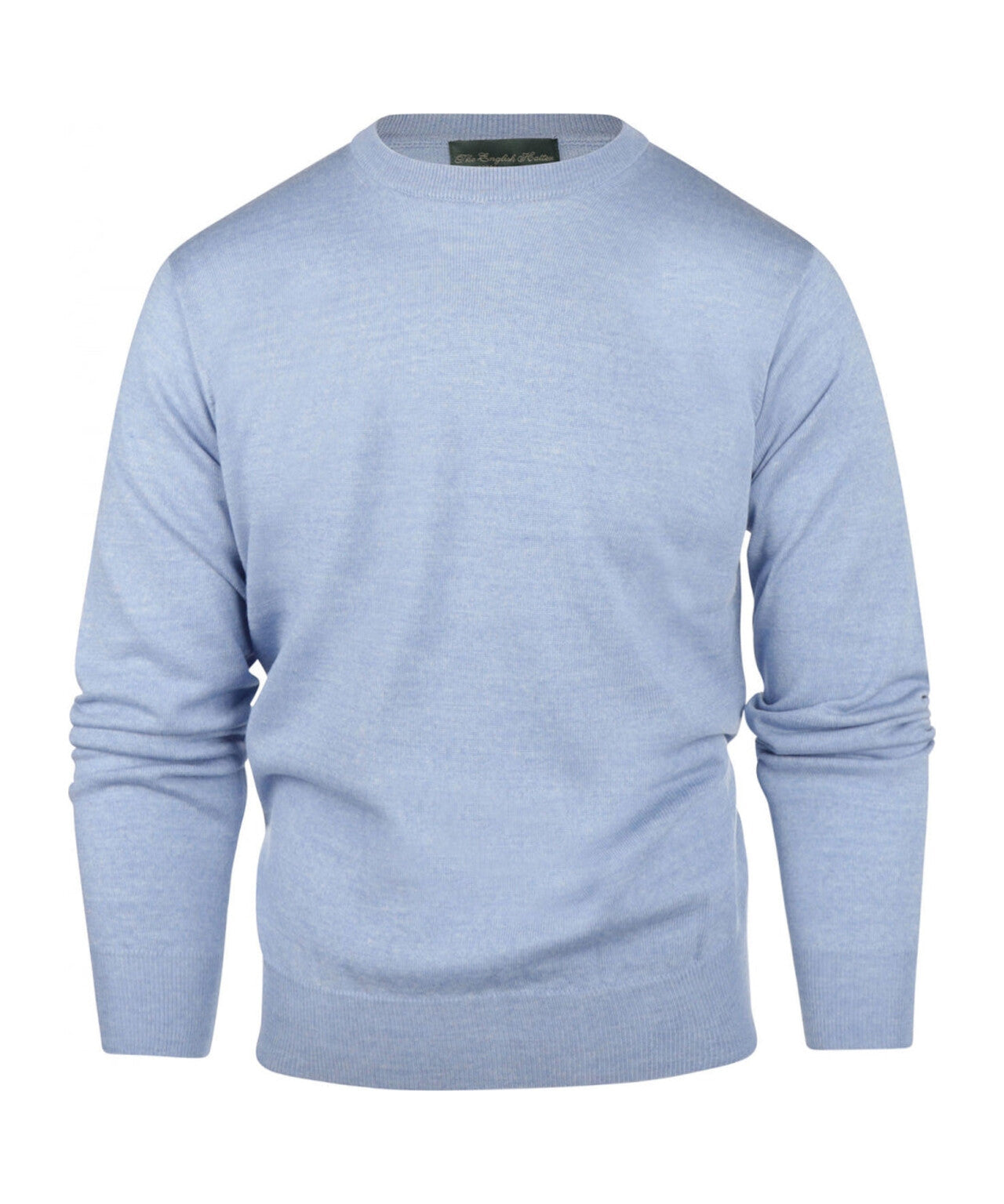 Merino Ronde Hals Pullover | Licht Blauw