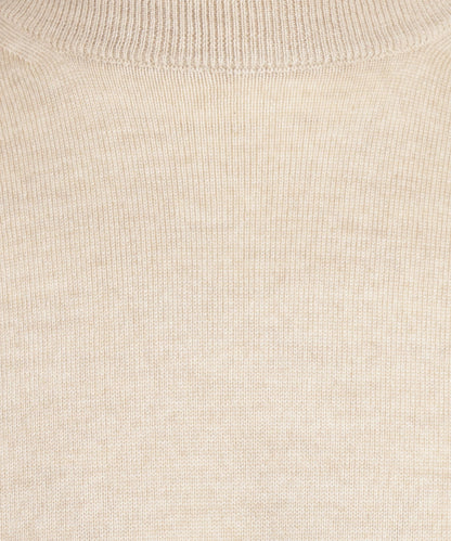 Merino Ronde Hals Pullover | Beige