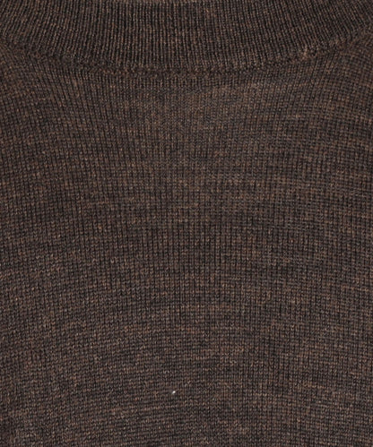 Merino Ronde Hals Pullover | Donker Bruin