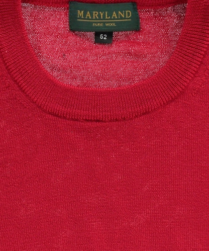 Merino Ronde Hals Pullover | Rood