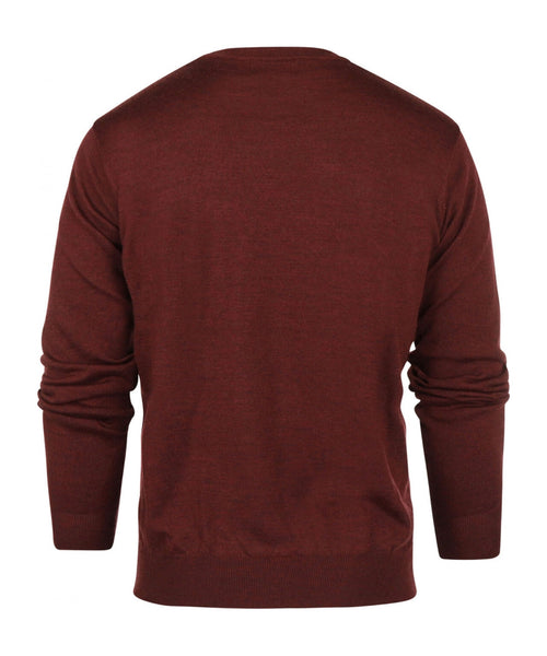 Pullover Merino wol ronde hals | Bordeaux