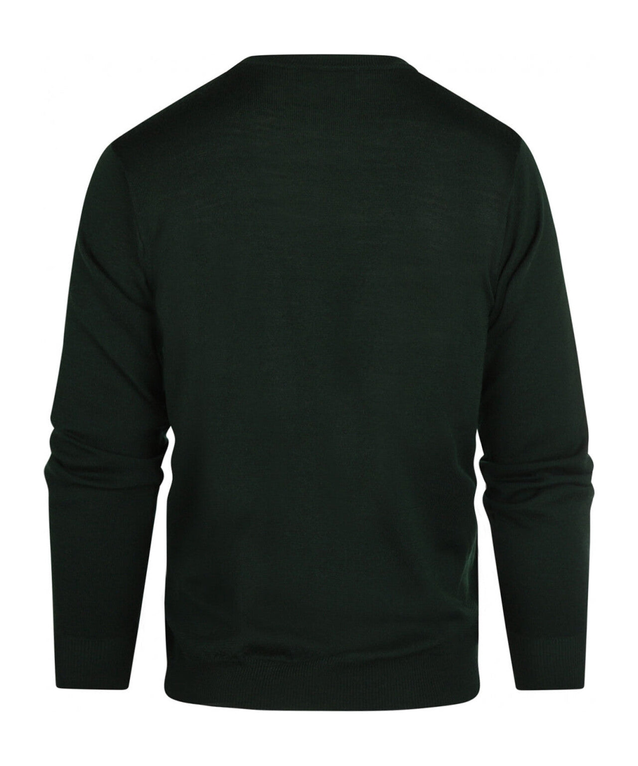 Merino Ronde Hals Pullover | Fles Groen
