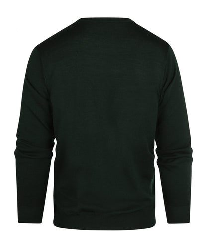 Merino Ronde Hals Pullover | Fles Groen