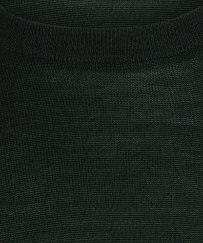 Merino Ronde Hals Pullover | Fles Groen