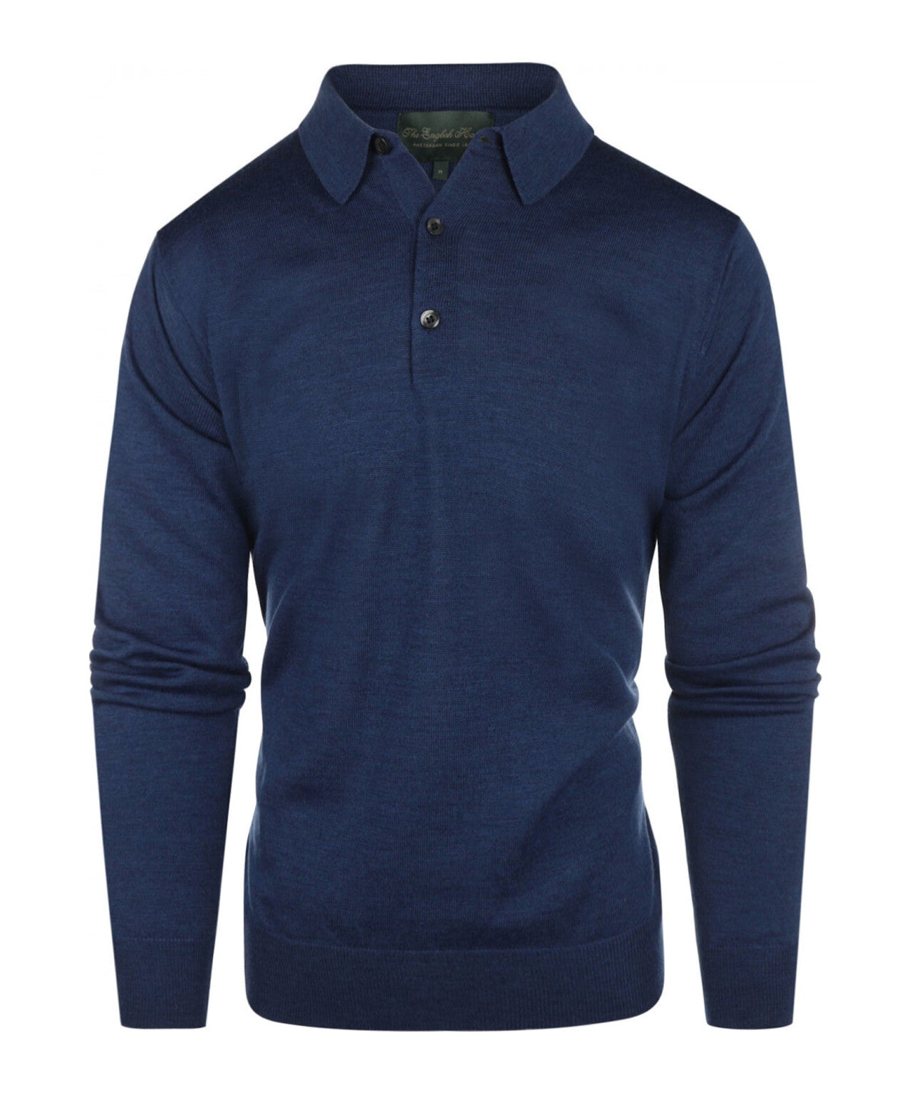 Merino Polo Pullover | Donker Blauw