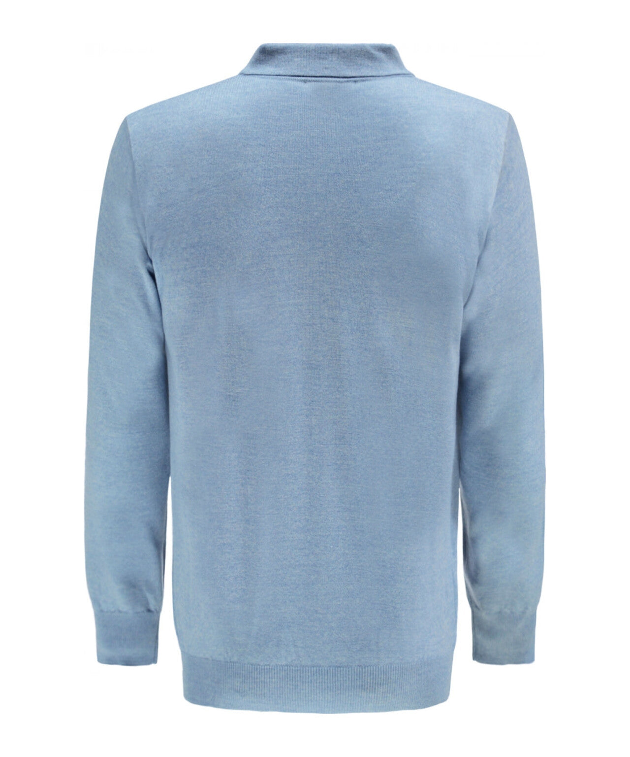 Polo-Pullover aus Merinowolle | Hellblau