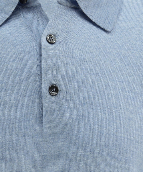 Pullover polo merino wool | Light Blue