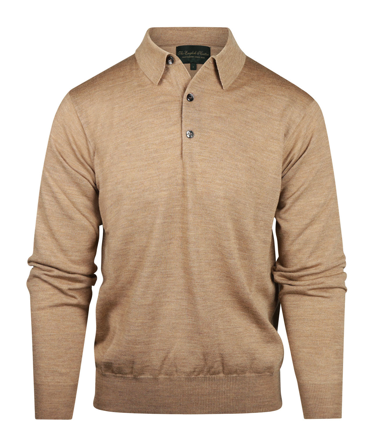 Merino Polo Pullover | Camel