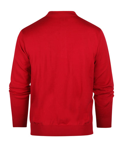 Merino Polo Pullover | Rood