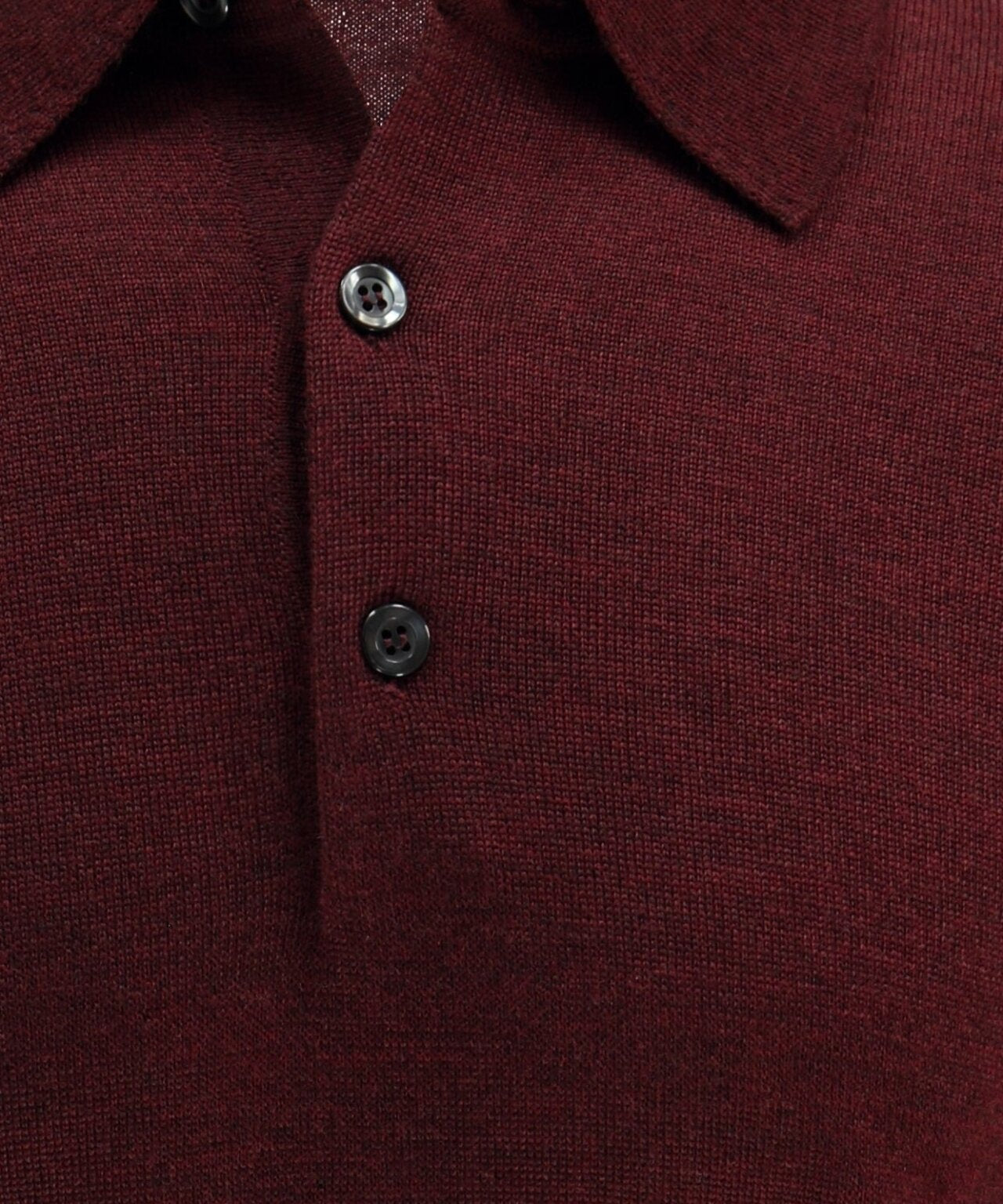 Polo-Pullover aus Merinowolle | Bordeaux
