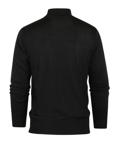 Schildkrötenpullover aus Merinowolle | Schwarz