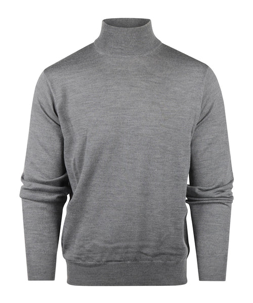 Merino wool turtle neck sweater | Grey