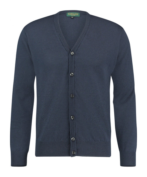 Button Vest fine Merino wool | Blue-grey