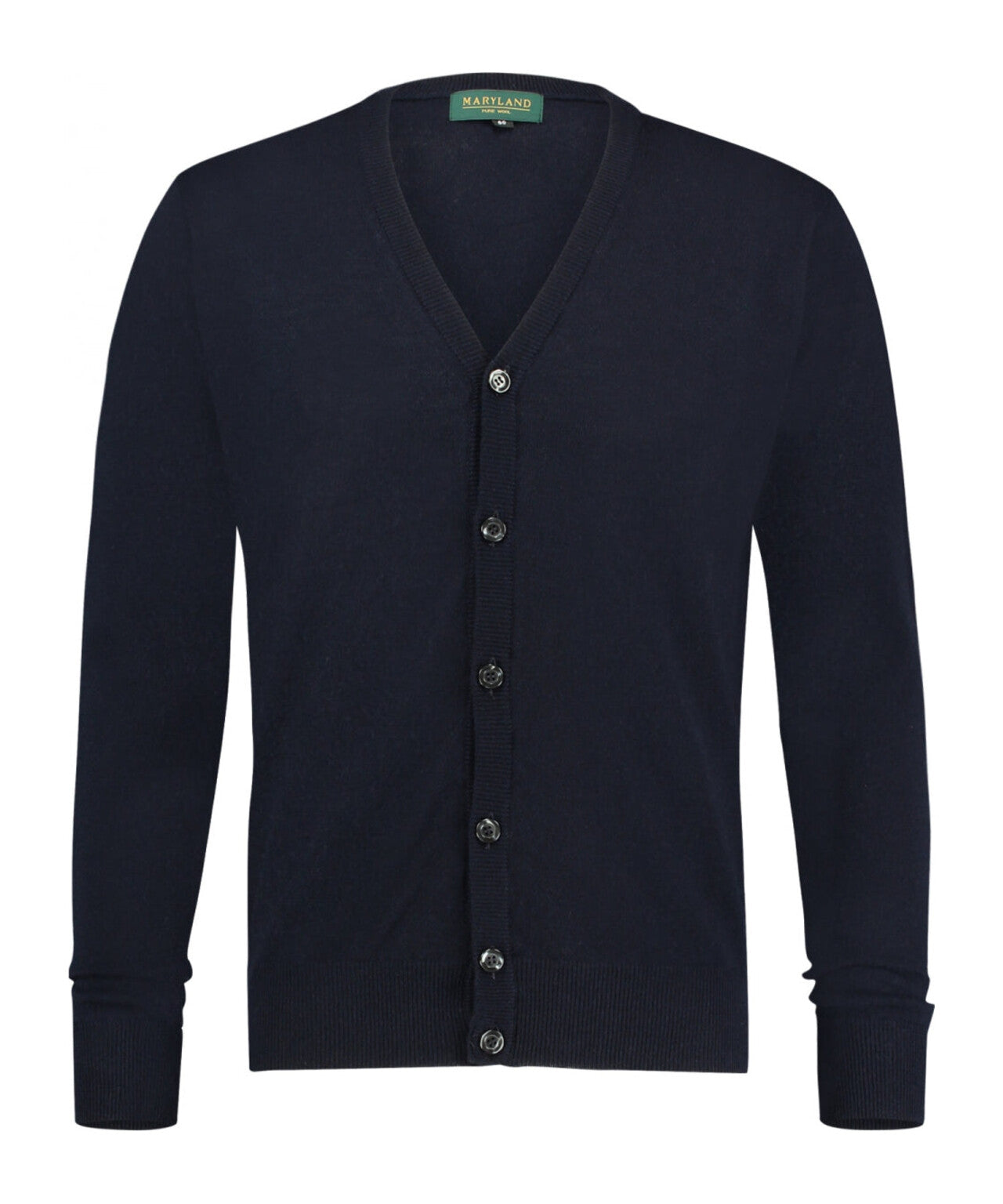 Cardigan mit Knöpfen, feine Merinowolle | Marineblau