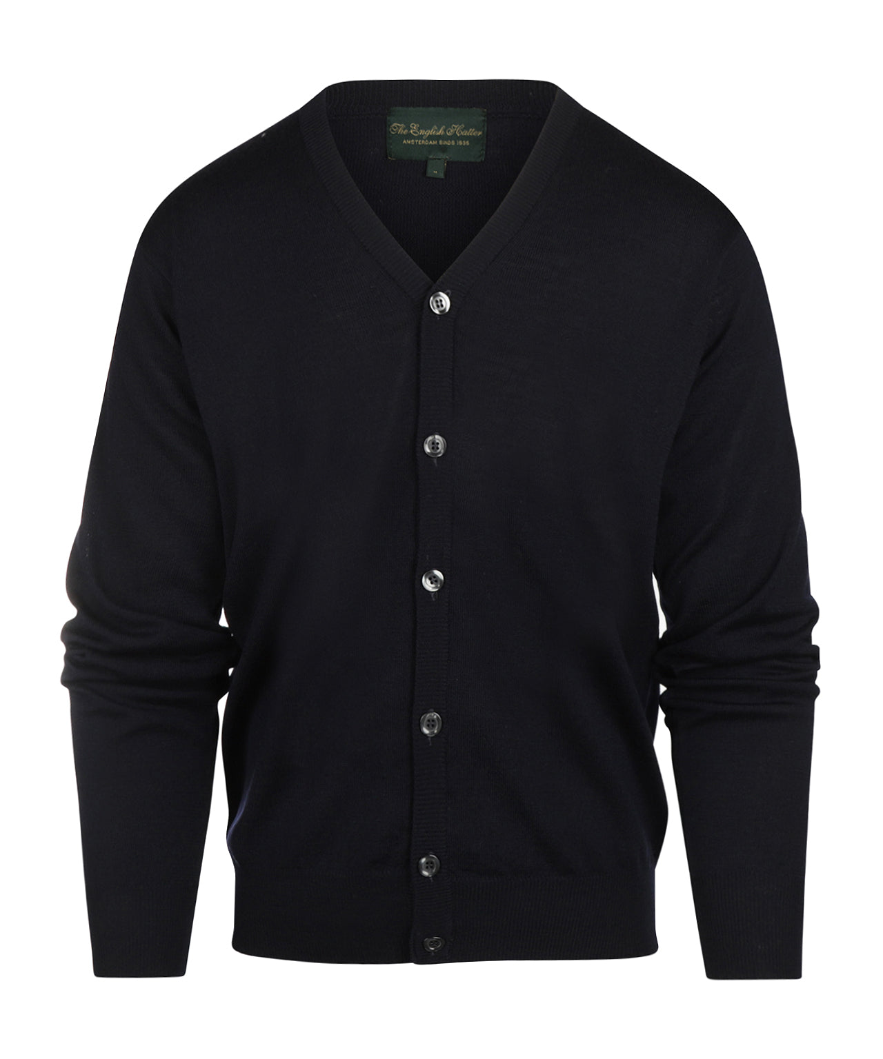 Cardigan mit Knöpfen, feine Merinowolle | Marineblau