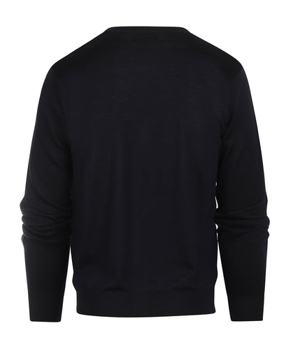 Cardigan mit Knöpfen, feine Merinowolle | Marineblau